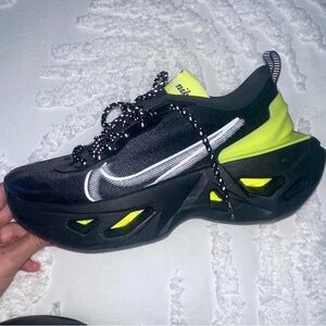 Nike Zoom X Vista Black Reflective Leather Platform Sneakers